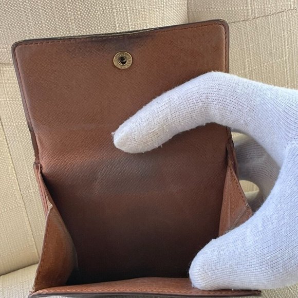 Vintage Louis Vuitton Wallet Card Holder Brown Leather Trifold Purse Made France - Picture 10 of 12